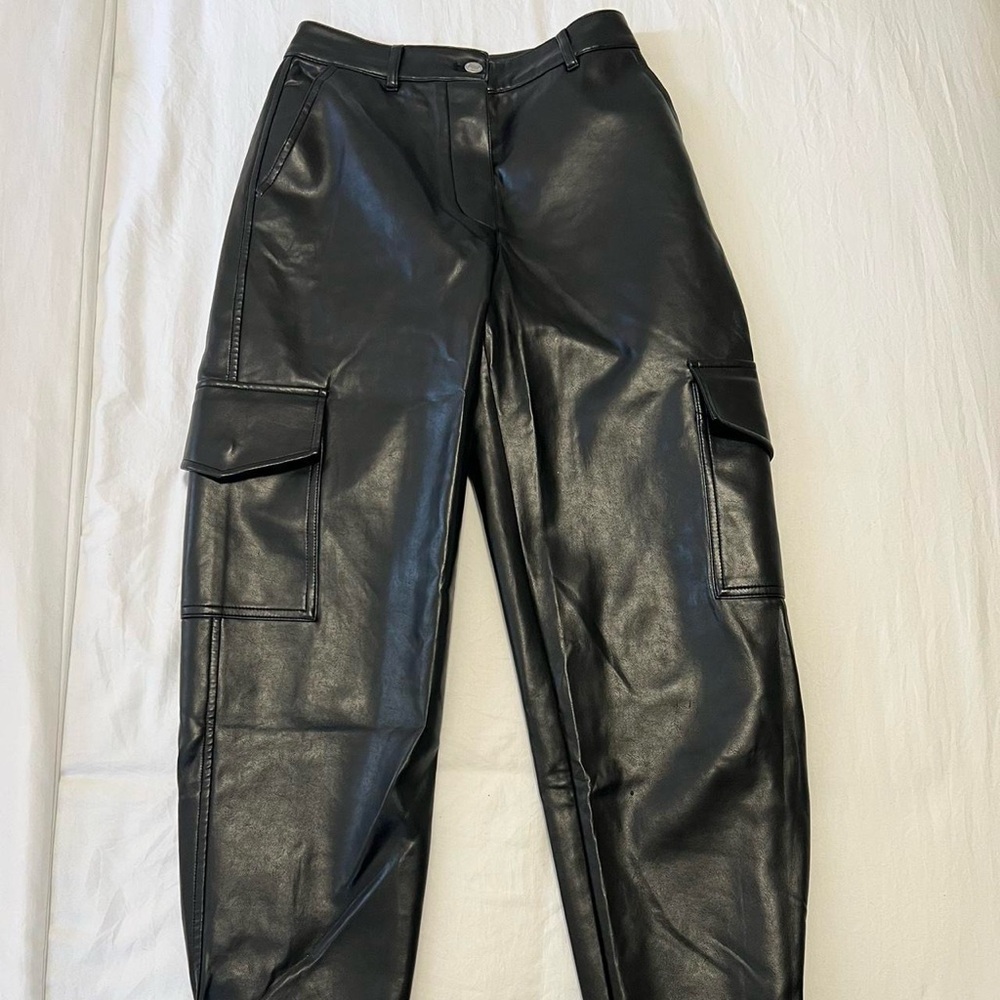 Aritzia Cargo Leather Pants